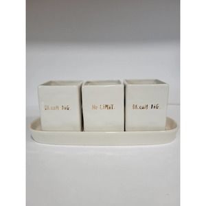 NWOT Rae Dunn 3 Piece Organizer Dream Big/No Limit